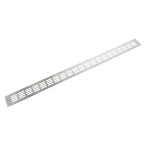 Riex GV44 alumínium szellőzőrács, 60x800 mm, rozsdamentes acél utánzat