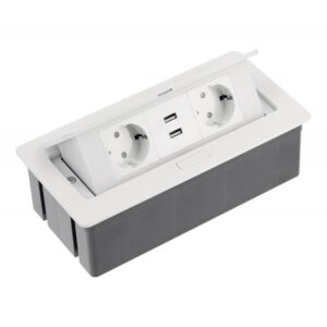 Konnektor felbillenő 2 x USB 2 x 230V fehér