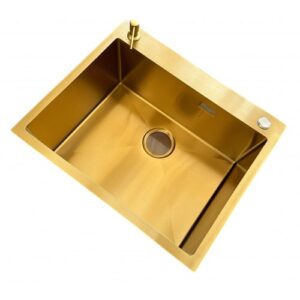 Mosogató fém HM 500x500mm arany