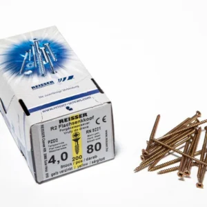 Facsavar HBS maróbordás 4x80mm sárga